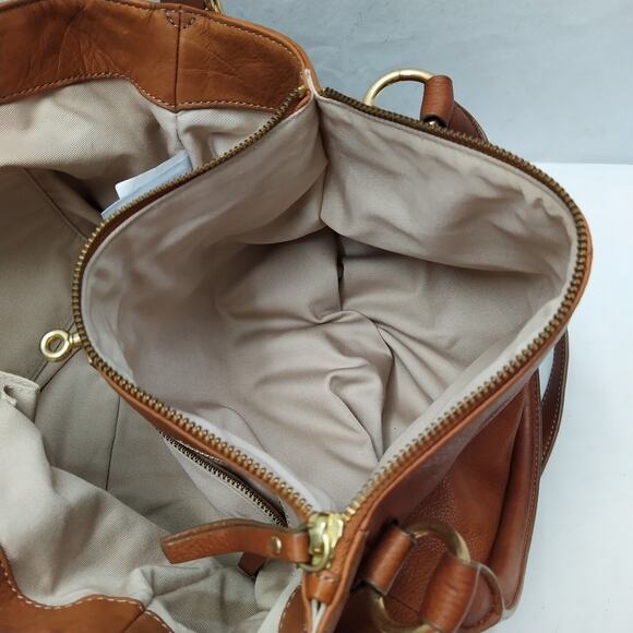 Coach Twin Turnlock Bag 20 in Dark | Mercari J.Crew Brown Leather Turnlock Double Handles Satchel Shoulder Bag